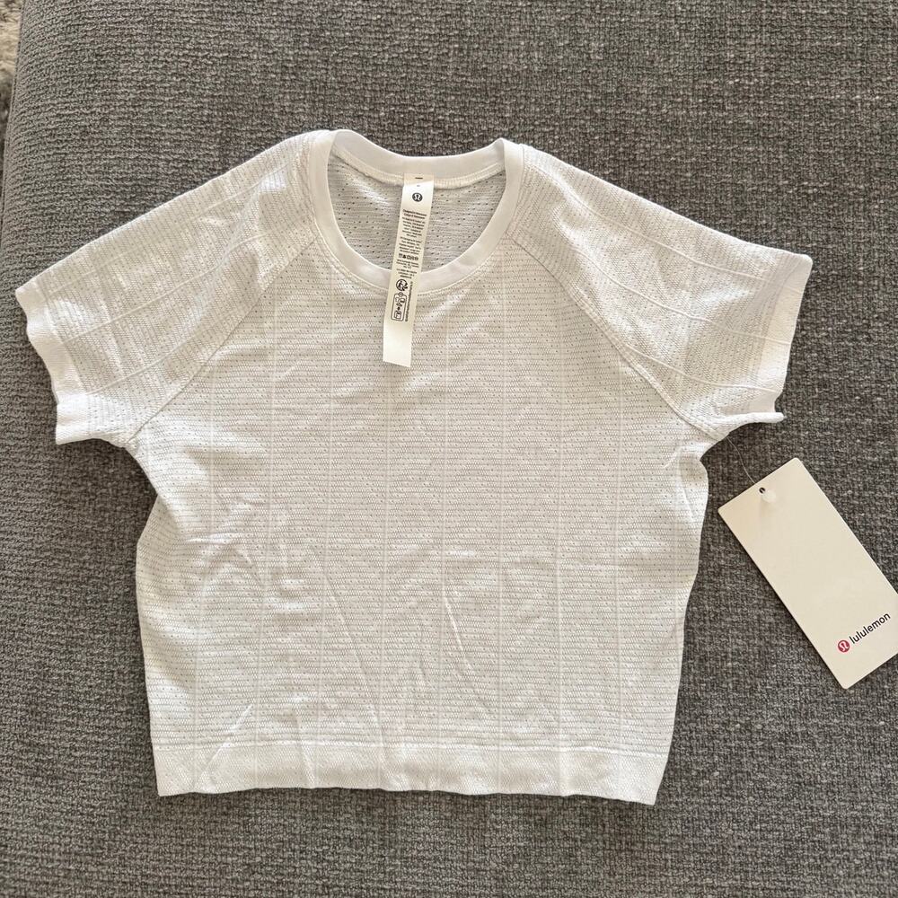 NWT Lululemon Swiftly Pointelle white-6